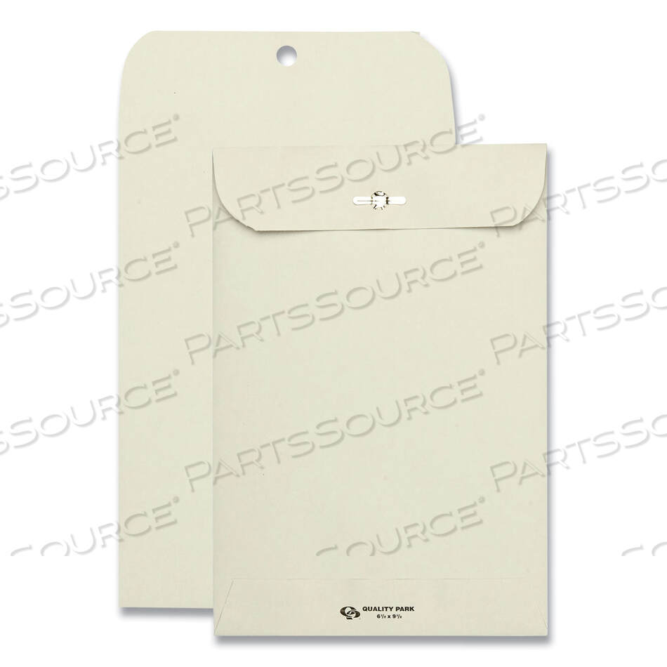 OEM#: QUA38563КОНВЕРТ С ЗАЖИМОМ, 28 ФУНТОВ, КРАФТ-БУМАГА, #63, КВАДРАТНЫЙ КЛАПАН, ЗАСТЕЖКА С ЗАЖИМОМ/ПРОКЛЕЙКОЙ, 6,5 X 9,5, EXECUTIVE СЕРЫЙ, 100 ШТ./КОРОБКА от Quality Park Products