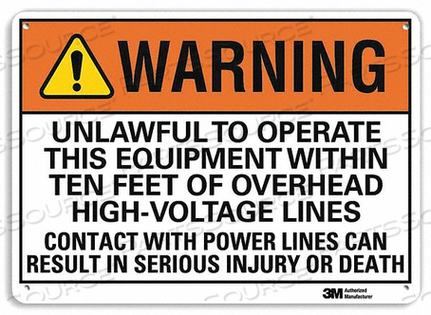 OEM#: U6-1261-NP_10X7ПРЕДУПРЕЖДАЮЩИЙ ЗНАК 10 Ш X 7 В ТОЛЩИНА 0,055 от Lyle Signs Inc.