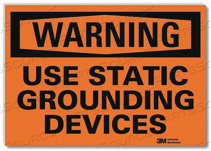 OEM#: U6-1263-RD_7X5 ПРЕДУПРЕЖДАЮЩИЙ ЗНАК СТАТИЧЕСКИЕ УСТРОЙСТВА 7 ДЮЙМОВ W ТЕКСТ от Lyle Signs Inc.