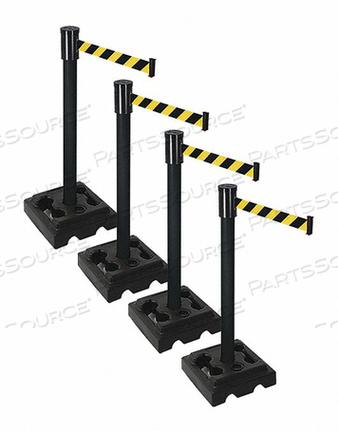 BARRIER SYSTEMS POST ЧЕРНЫЙ 15-ФУТОВЫЙ ЛЕНТА