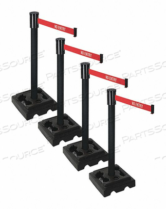 BARRIER SYSTEMS POST ЧЕРНЫЙ 15-ФУТОВЫЙ ЛЕНТА
