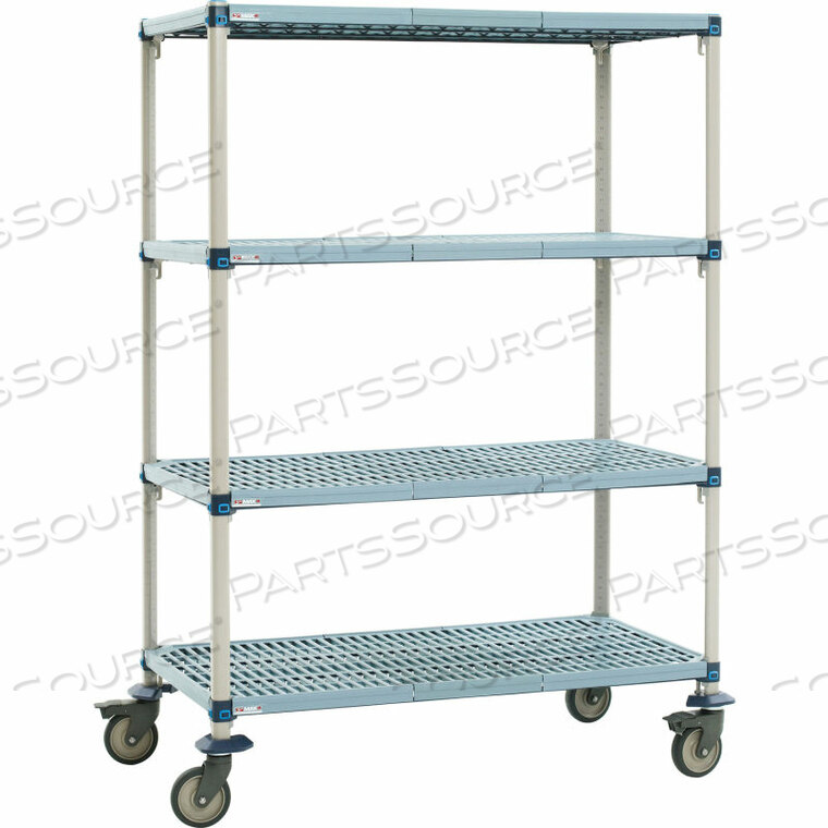 OEM#: Q356BG3METROMAX Q Q356BG3 4-ПОЛОЧНЫЙ ПРОМЫШЛЕННЫЙ ПЛАСТИКОВЫЙ СТЕЛЛАЖ, МОБИЛЬНАЯ ТЕЛЕЖКА, ОТКРЫТЫЕ ПОЛКИ, 18 X 48 X 68 от Intermetro Industries (Emerson)