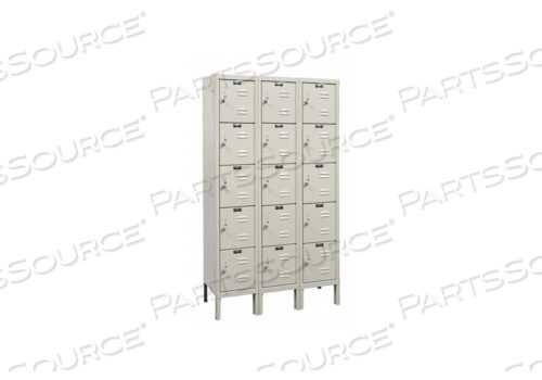 OEM#: U3256-5PTFIVE TIER 15 DOOR PREMIUM STEEL LOCKER, 12WX15DX12H, TAN, В РАЗОБРАННОМ СОБРАНИЕМ от Hallowell