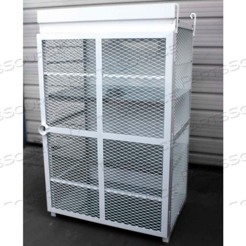 OEM#: ENC-20-18-WHITE18 ЕМКОСТЬ 20 ФУНТОВ ЦИЛИНДРЫ СВЕРХПРОЧНАЯ СТАЛЬНАЯ КЛЕТКА ДЛЯ ГАЗОВЫХ БАЛЛОНОВ 44WX30DX70H БЕЛАЯ, РУЧНОЕ ЗАКРЫТИЕ Почтовой службой