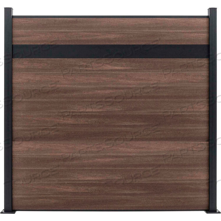 OEM#: EF ES2216ESTATE 6W X 6H KING CEDAR АЛЮМИНИЕВЫЙ/КОМПОЗИТНЫЙ ГОРИЗОНТАЛЬНЫЙ ЗАБОР - НАЧАЛЬНАЯ СЕКЦИЯ - МОНТАЖ НА ПОВЕРХНОСТЬ от Jewett Cameron Companies