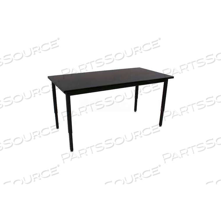 OEM#: QSLOB8071-ADJ24 X 60 LOBO SCIENCE TABLE - СТОЛЕШНИЦА ИЗ ФЕНОЛЬНОГО МАТЕРИАЛА - РЕГУЛИРУЕМАЯ ВЫСОТА - ЧЕРНЫЙ от WB Manufacturing