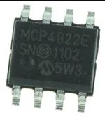 MCP4822-E/SN (Цифровые в аналоговые преобразователи - ЦАП)